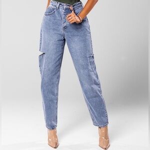 PLT Ripped Baggy Jeans